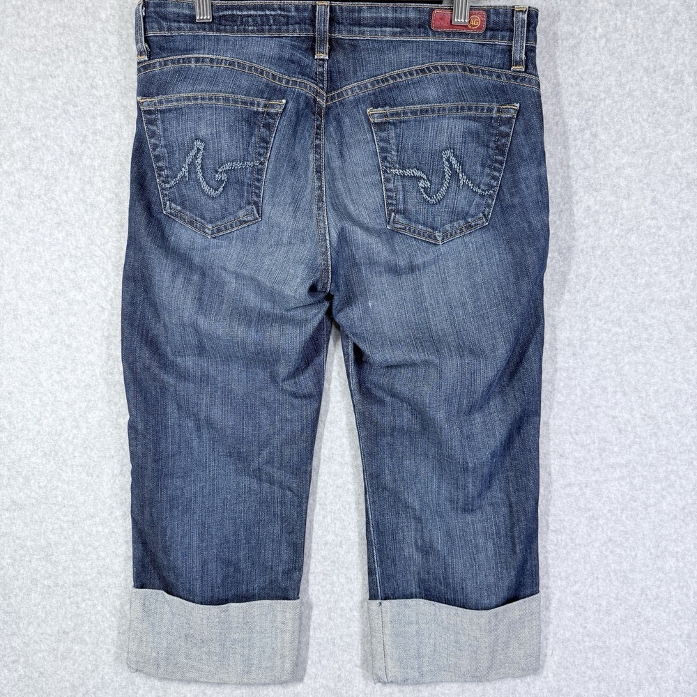 AG Adriano Goldschmied Crop Jeans The Shorty Womens 31R x 20 Blue Denim Cuffed - Picture 2 of 12